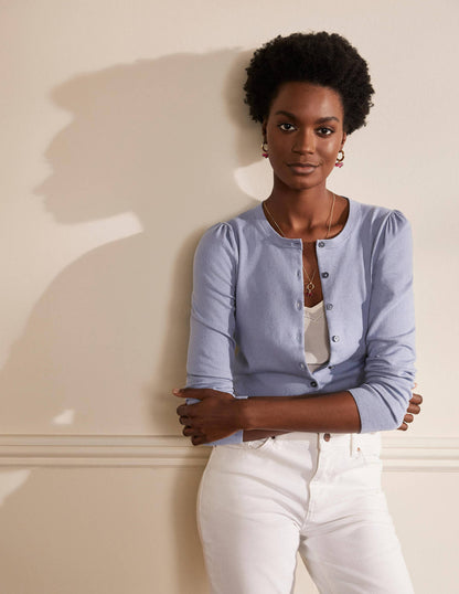 Cotton Crew Neck Cardigan-River-1