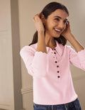 Merino Scallop Collar Jumper-Coconut Ice