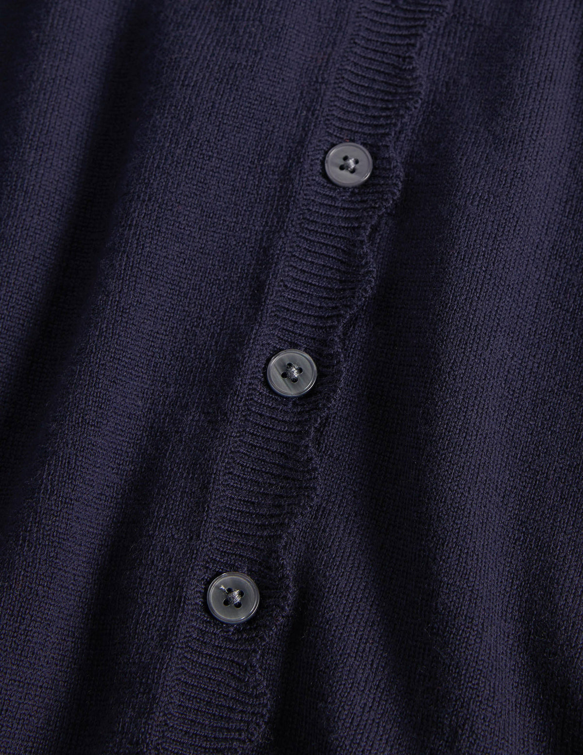 Merino Scallop Trim Cardigan-Navy - Image 6