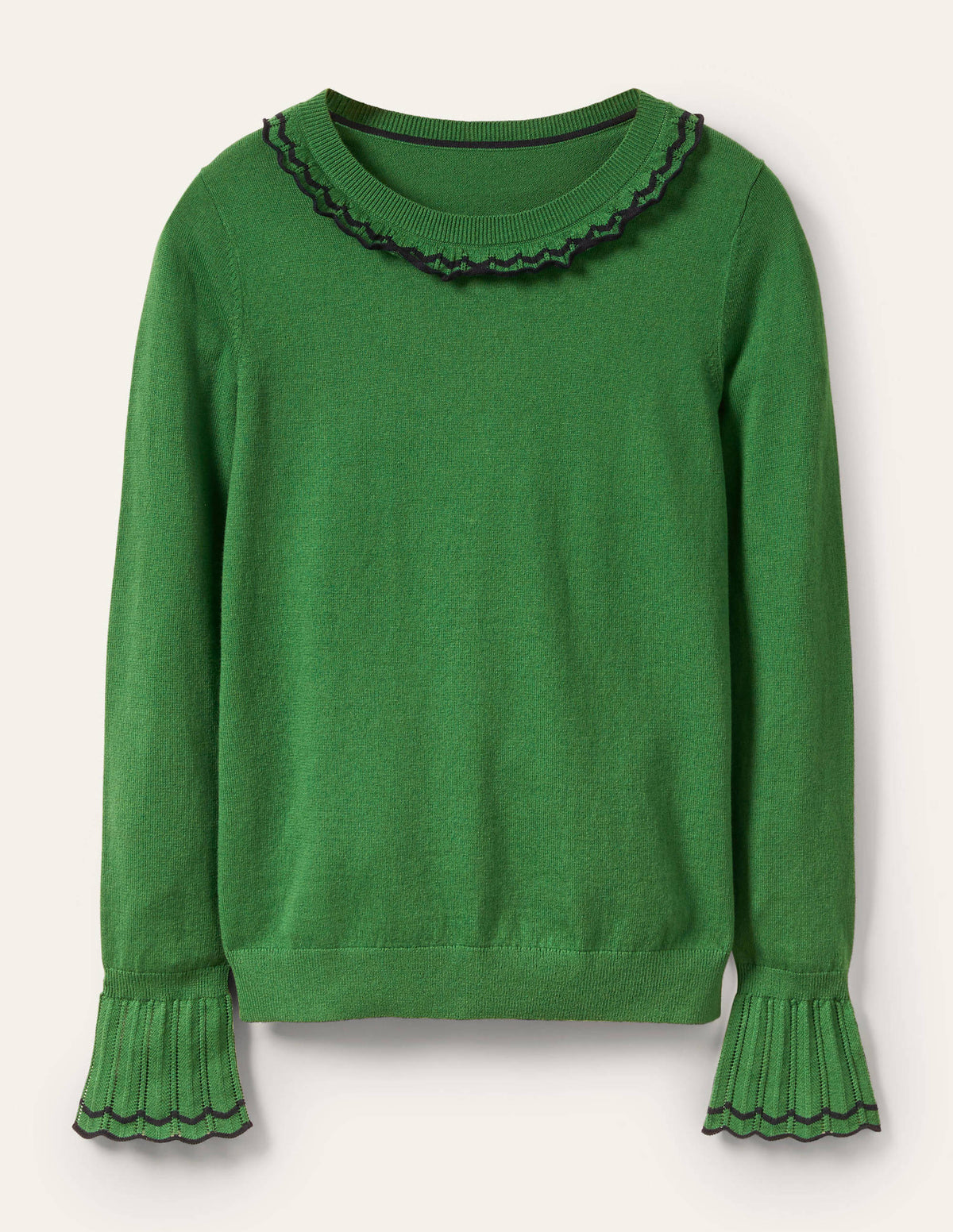 Aimee Pointelle Jumper-Conifer - Image 5