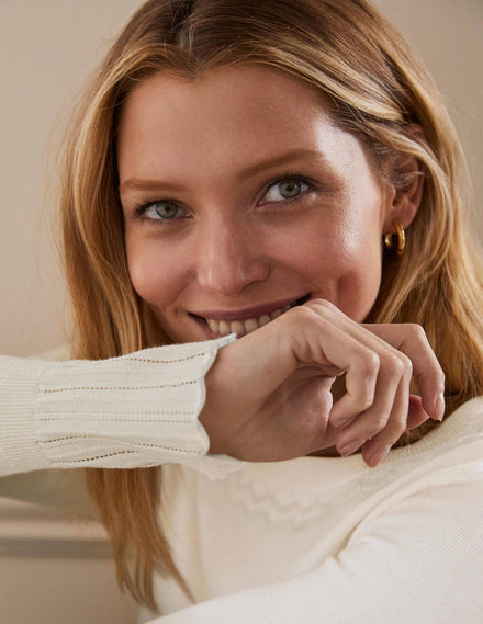 Aimee Pointelle Jumper-Ivory