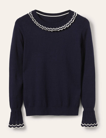 Aimee Pointelle Jumper-Navy-5