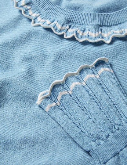 Aimee Pointelle Jumper-Frosted Blue-5
