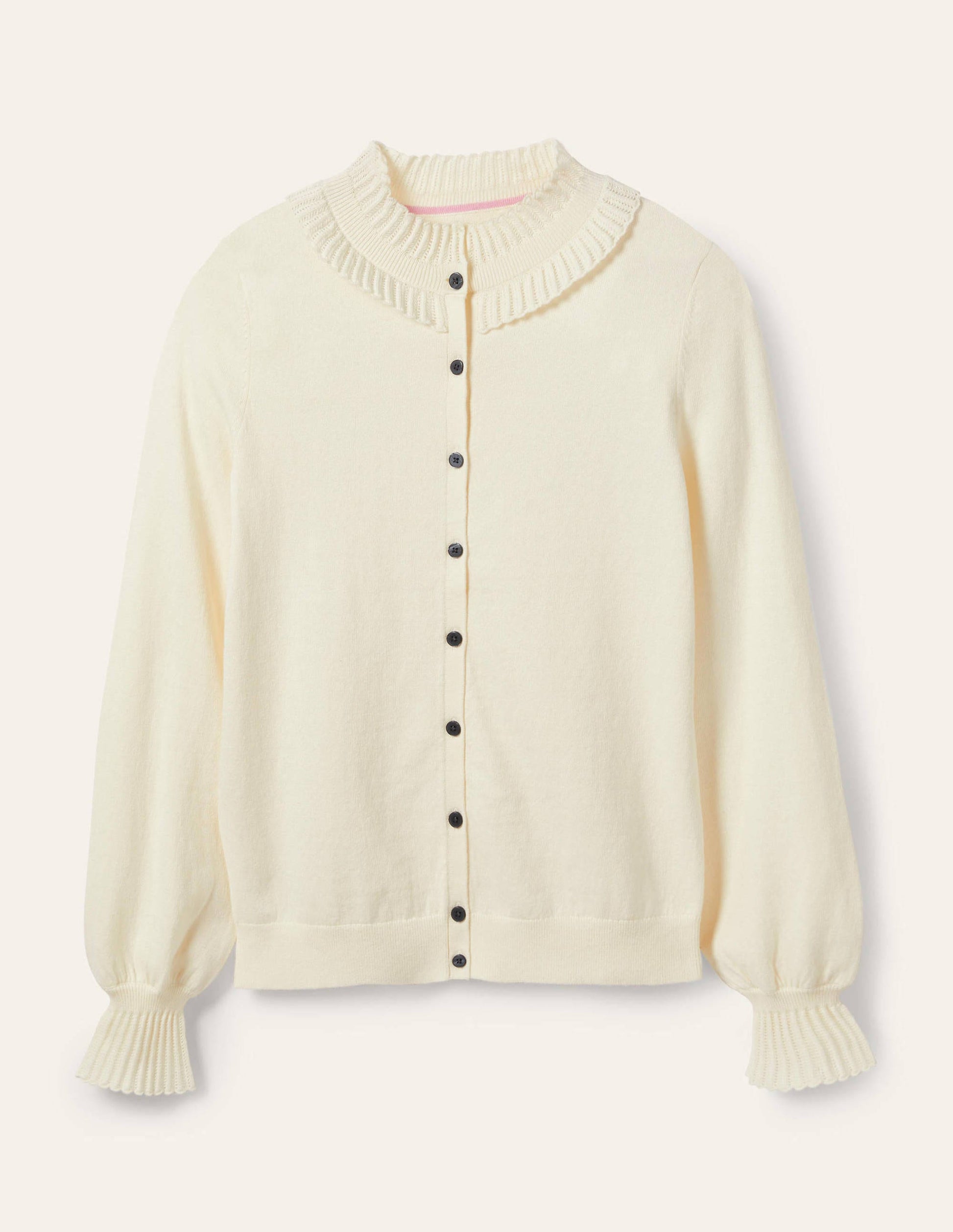 Frederica Pointelle Cardigan-Ivory-5
