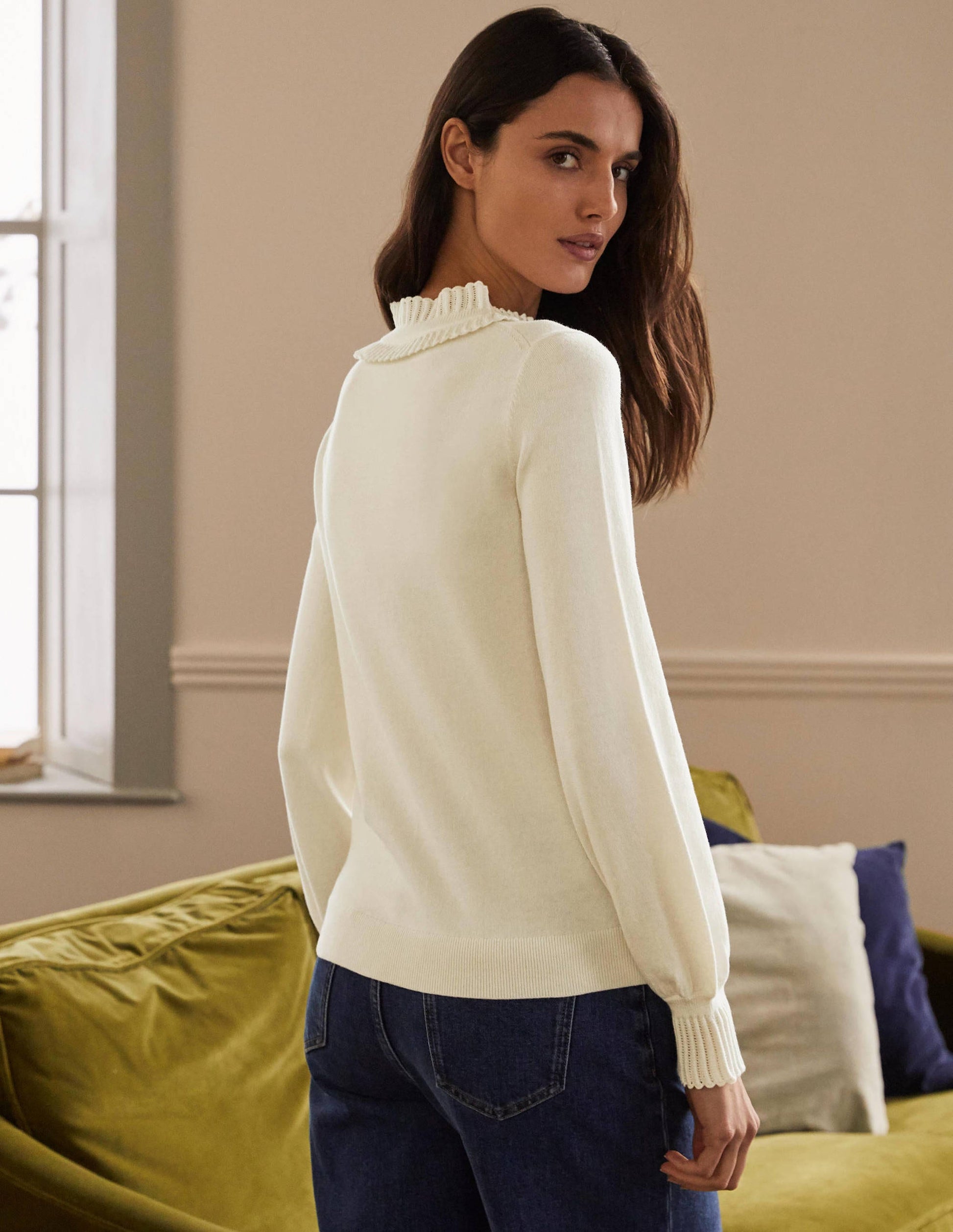 Frederica Pointelle Cardigan-Ivory-3