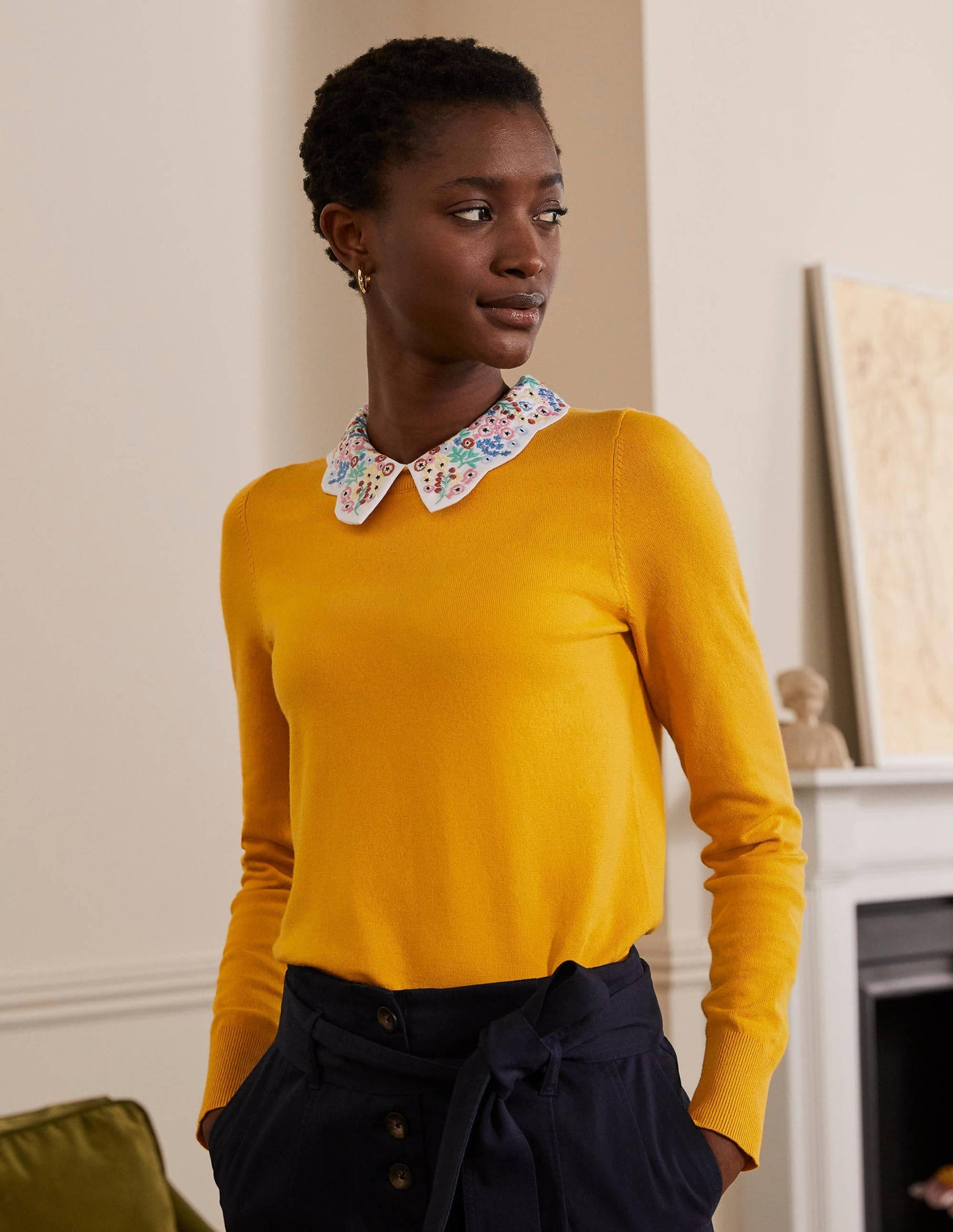 Colette Collar Jumper-Tuscan Sun