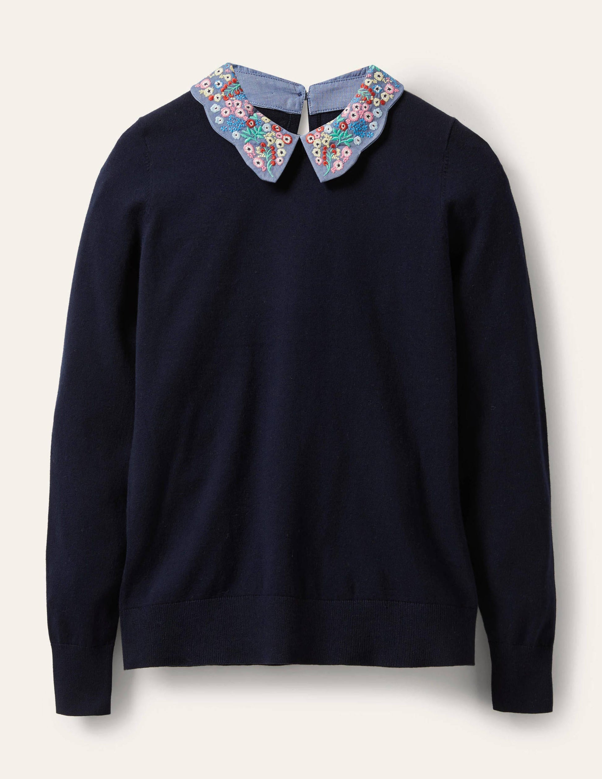 Colette Collar Jumper-Navy-5