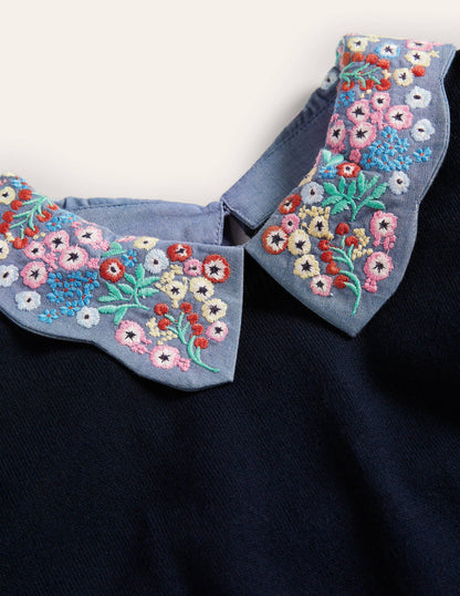Colette Collar Jumper-Navy-6