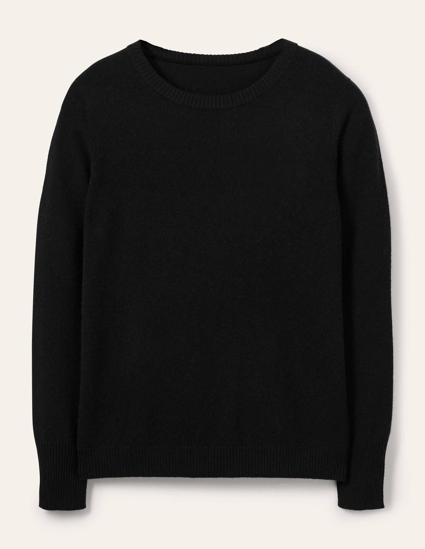 Cashmere Crew Neck Jumper-Black