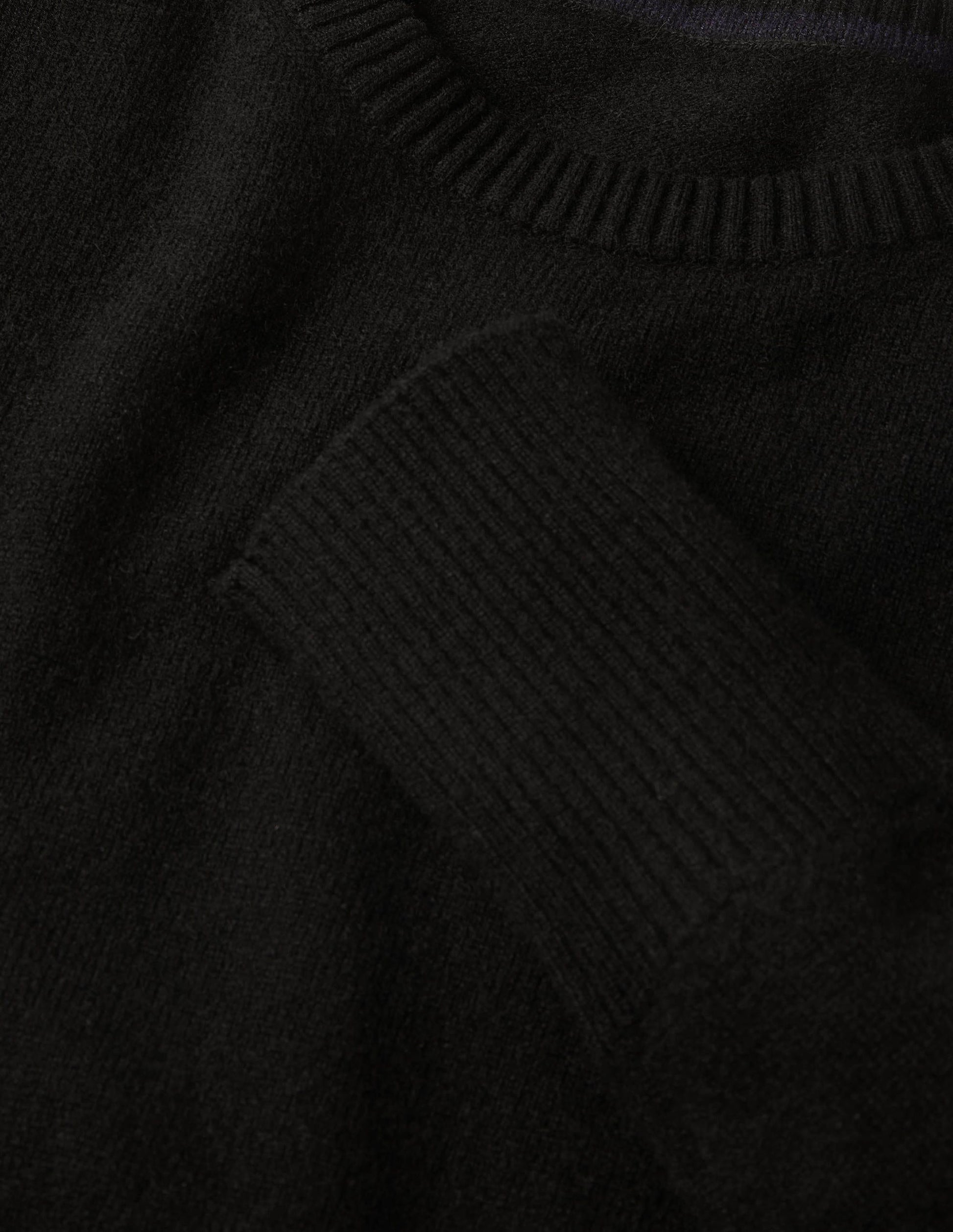 Cashmere Crew Neck Jumper-Black-6