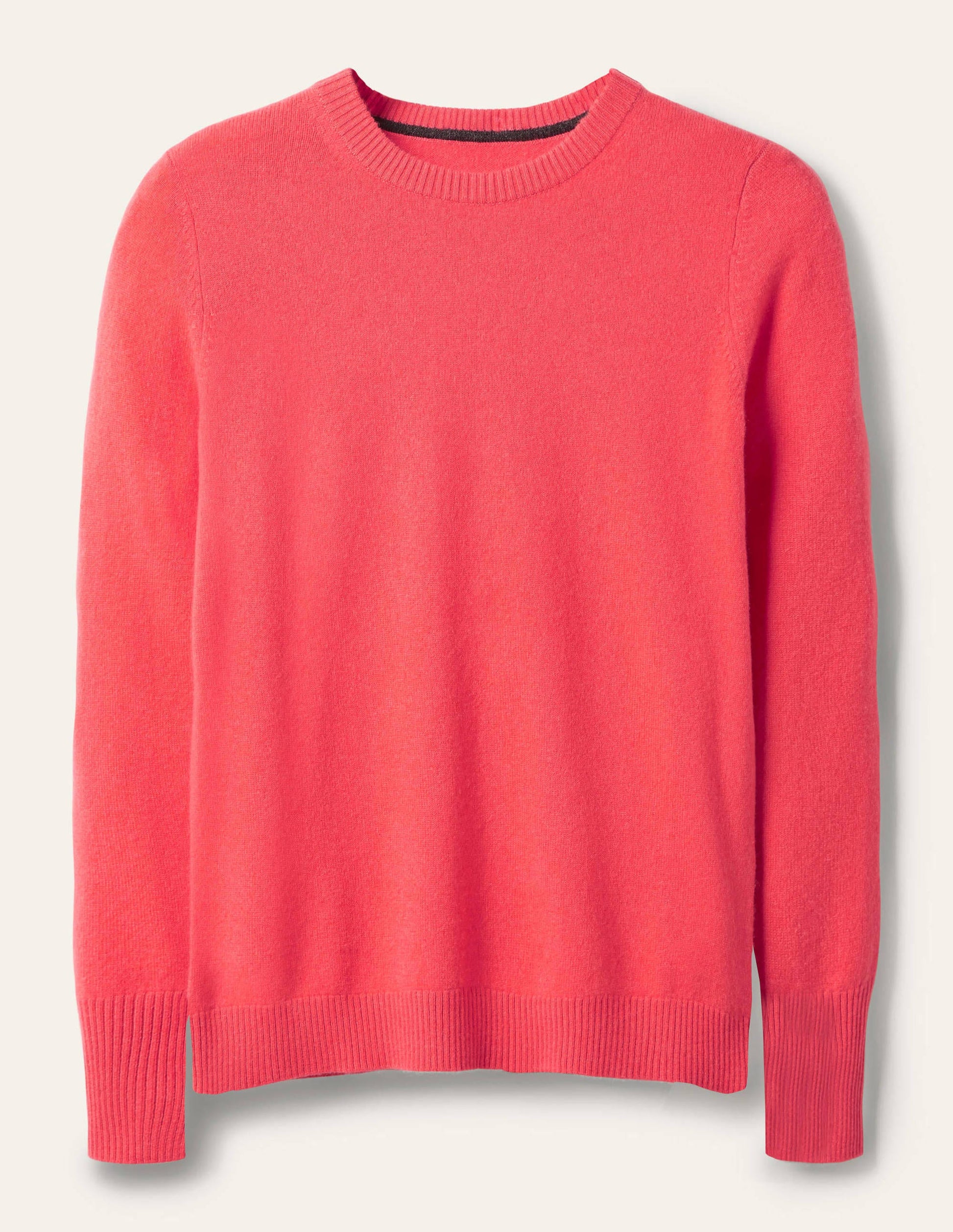 Cashmere Crew Neck Jumper-Coral-6