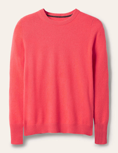 Cashmere Crew Neck Jumper-Coral-6