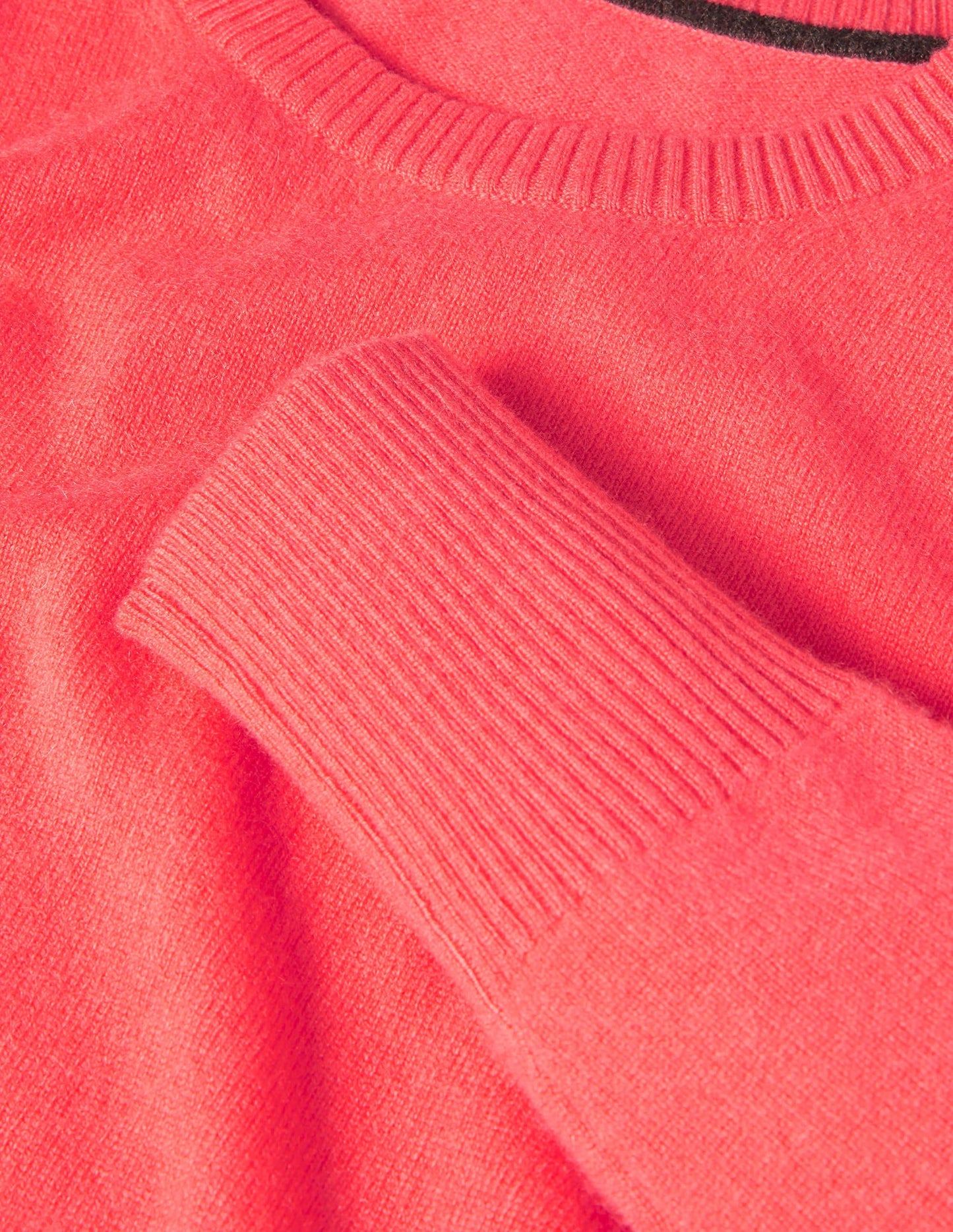 Cashmere Crew Neck Jumper-Coral
