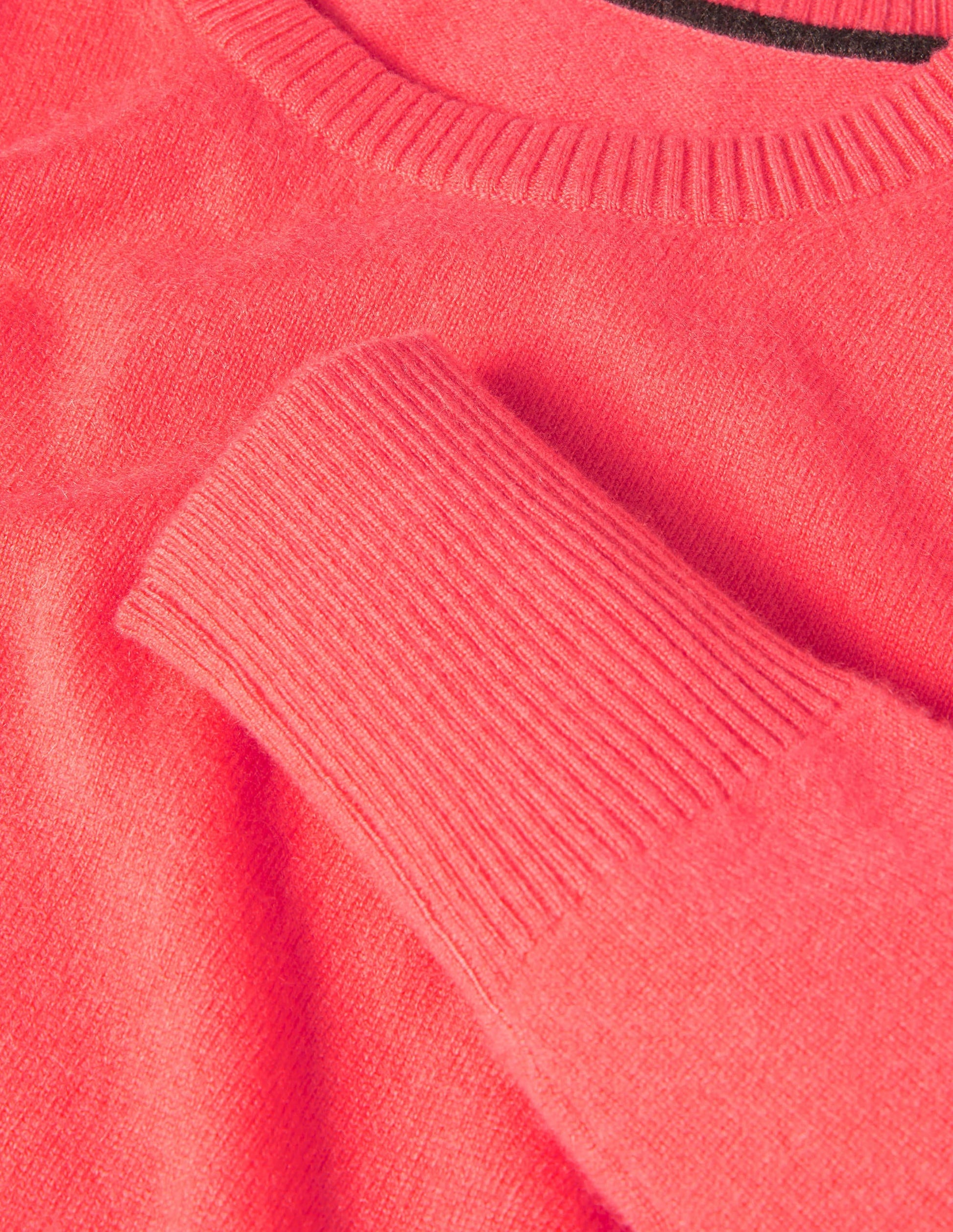 Cashmere Crew Neck Jumper-Coral-7