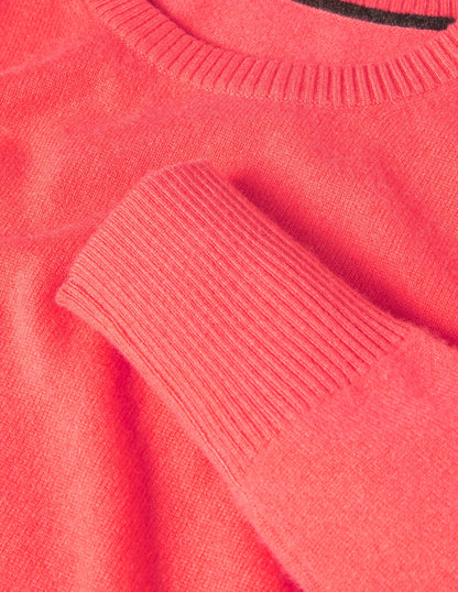 Cashmere Crew Neck Jumper-Coral-7