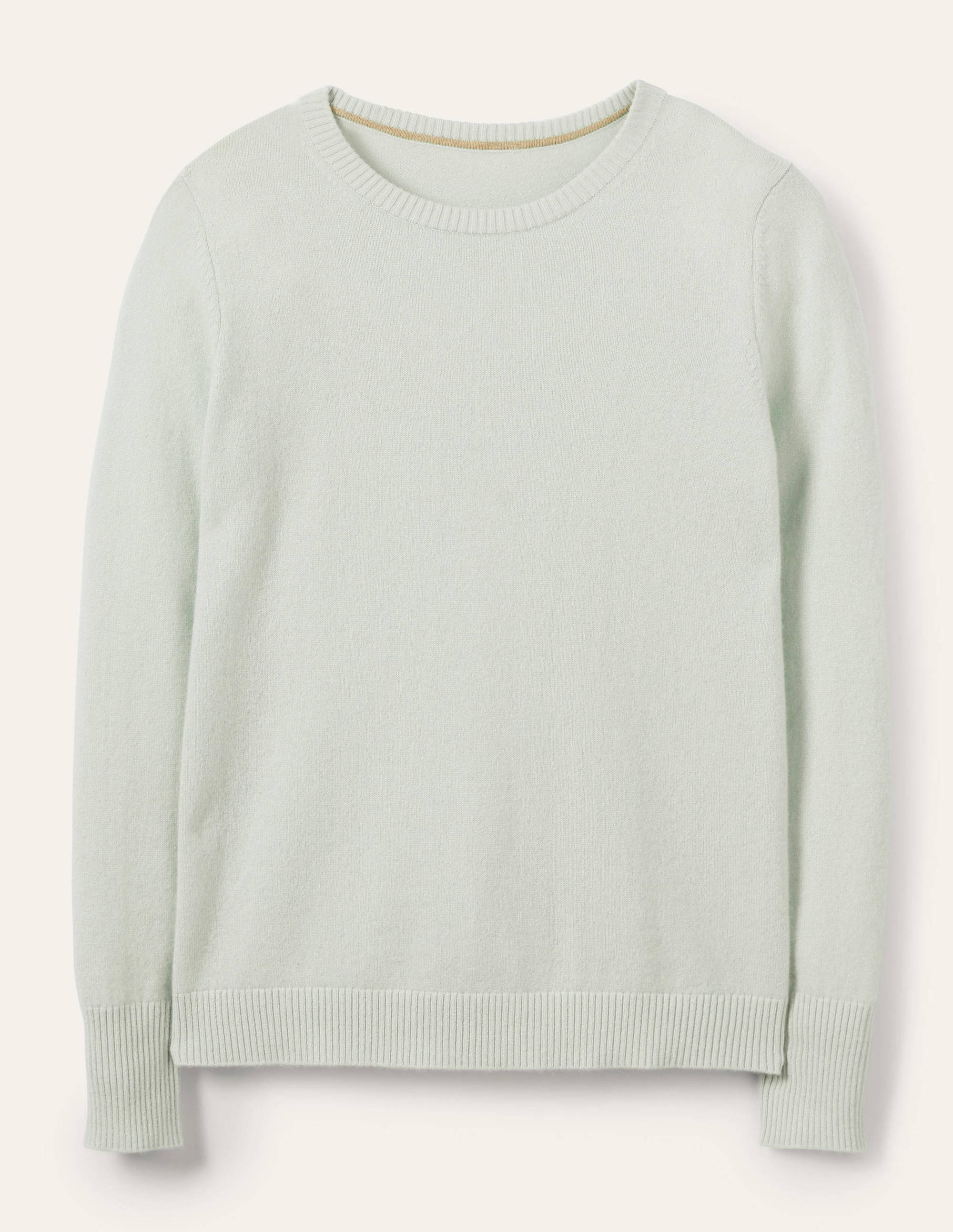 Cashmere Crew Neck Jumper-Mint Blue - Image 5