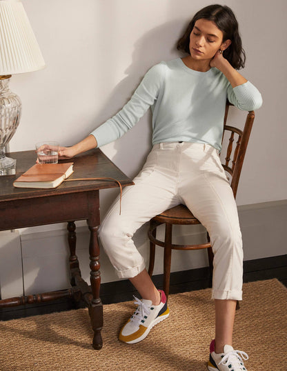 Cashmere Crew Neck Jumper-Mint Blue-2