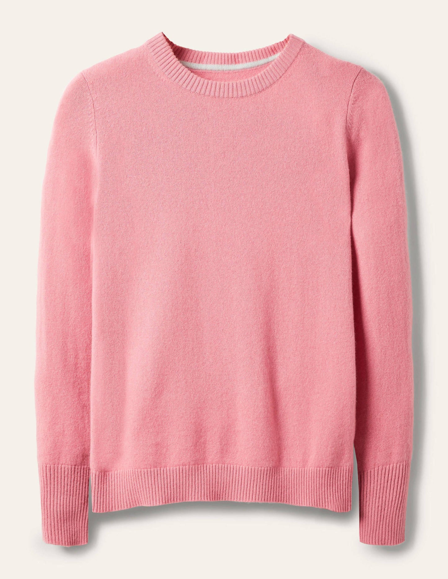 Cashmere Crew Neck Jumper-Formica Pink