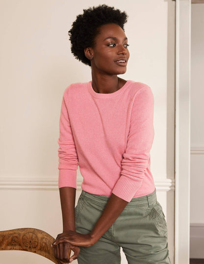 Cashmere Crew Neck Jumper-Formica Pink-1
