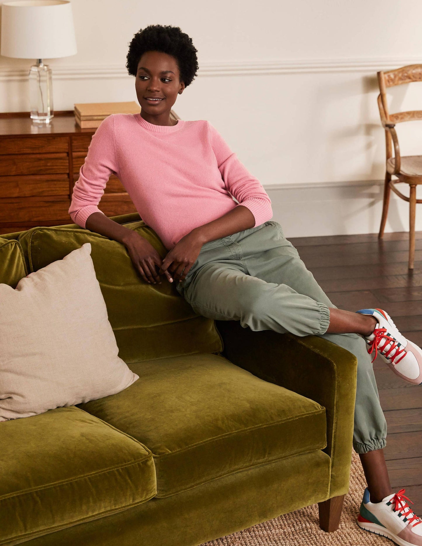 Cashmere Crew Neck Jumper-Formica Pink
