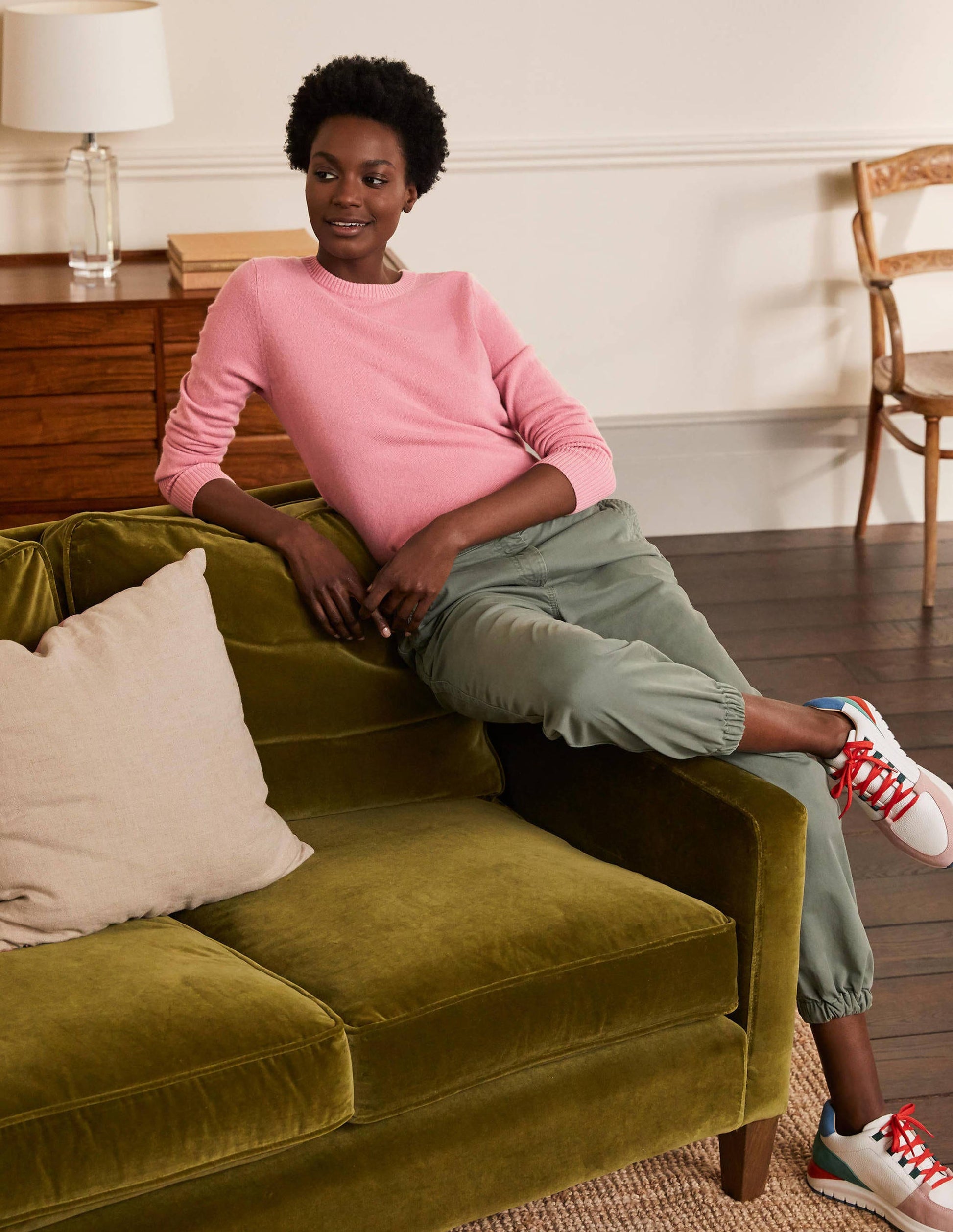Cashmere Crew Neck Jumper-Formica Pink-4