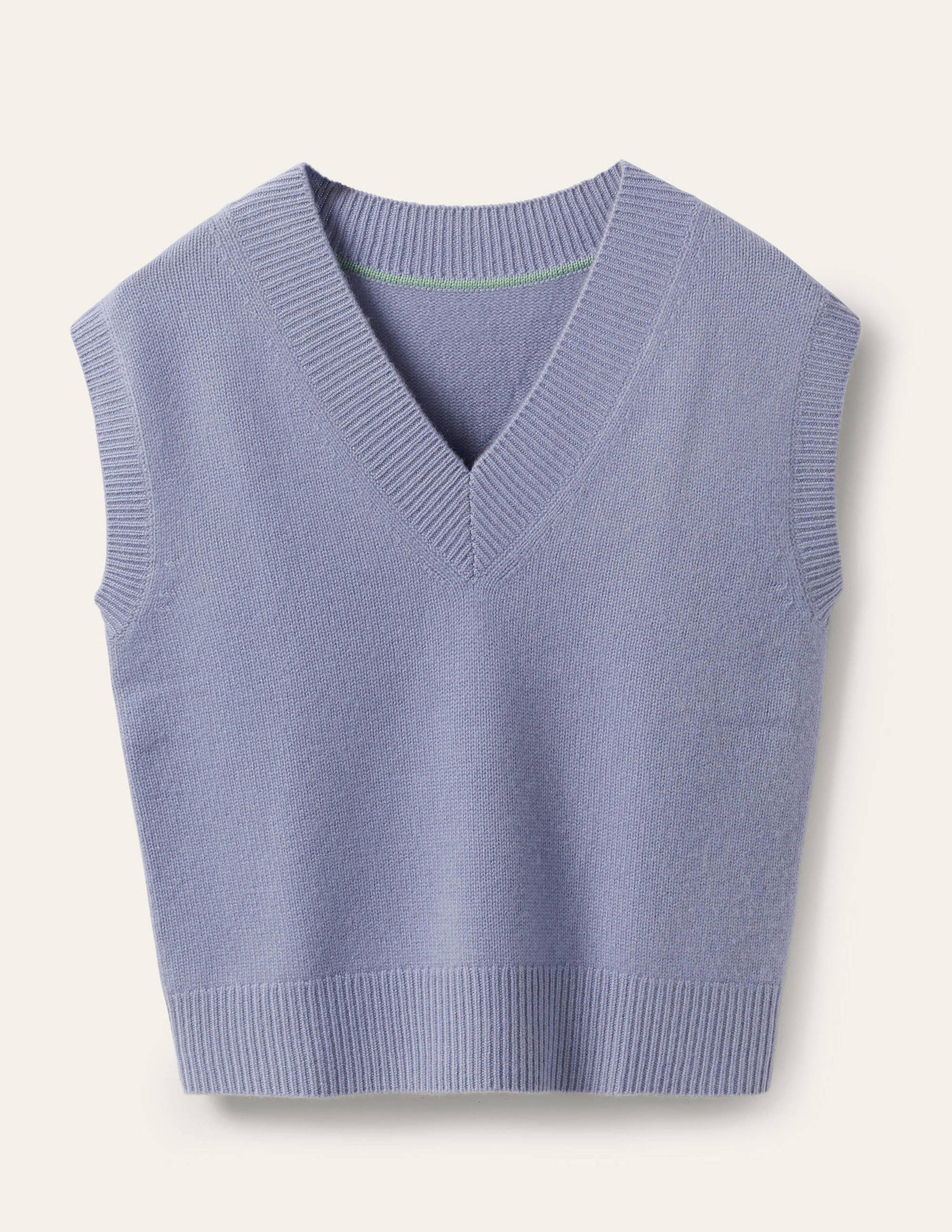 Cashmere Relaxed Tank Top-Lapis Light Blue-5