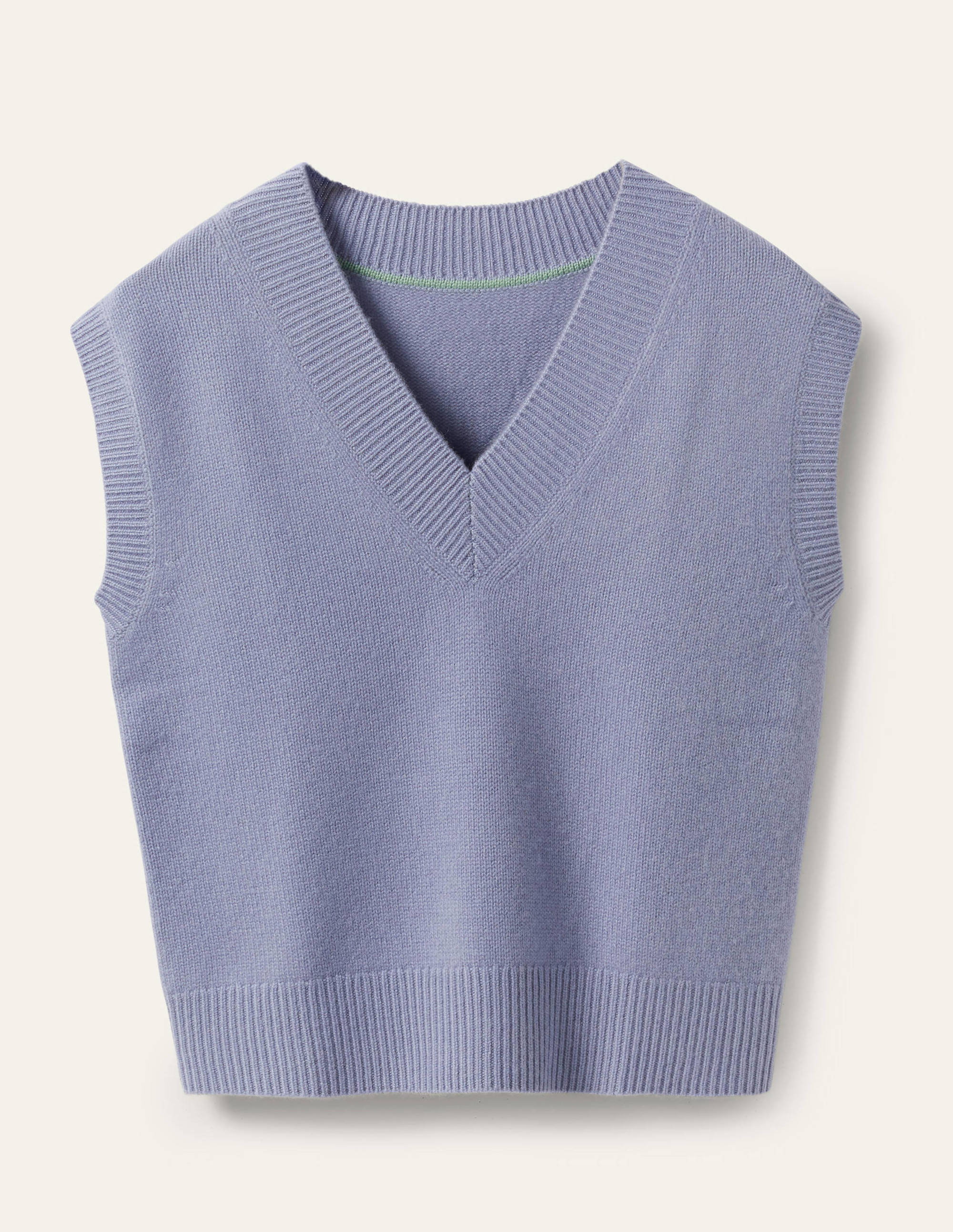 Cashmere Relaxed Tank Top-Lapis Light Blue - Image 5