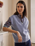 Cashmere Relaxed Tank Top-Lapis Light Blue