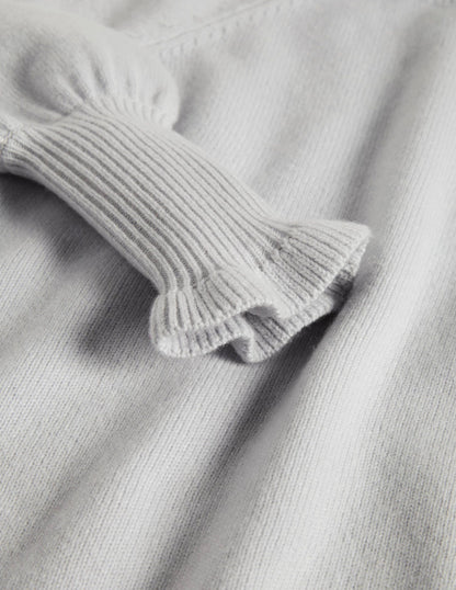 Cashmere Frill Neck Jumper-Skylight Blue-6