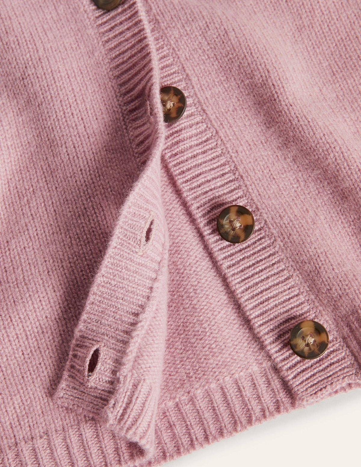 Cashmere Pleat Detail Cardigan-Violet Purple - Image 6
