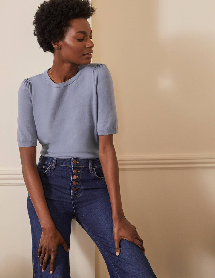 Cotton Crew Knitted Top-River