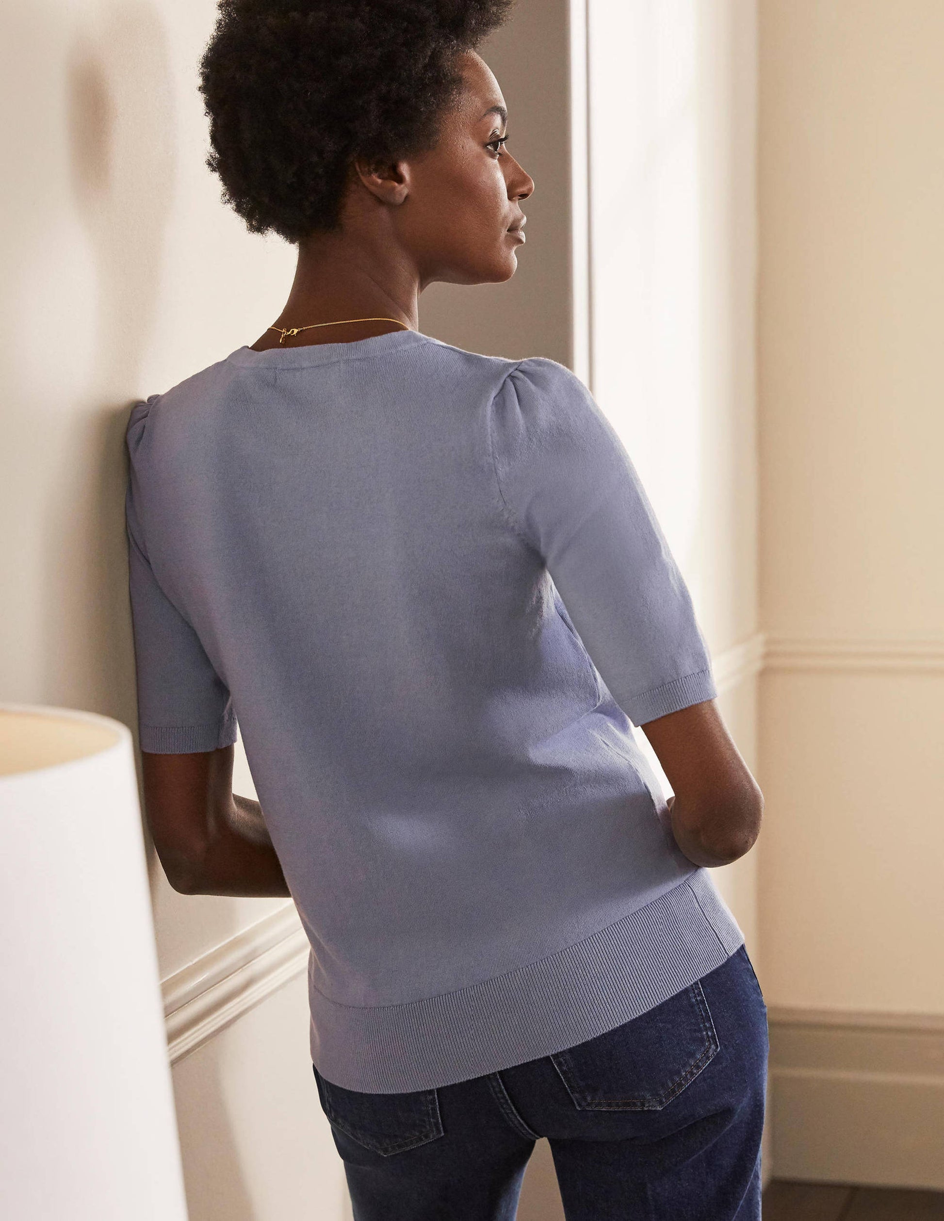 Cotton Crew Knitted Top-River-3