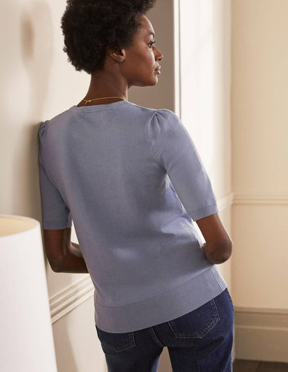 Cotton Crew Knitted Top-River-3