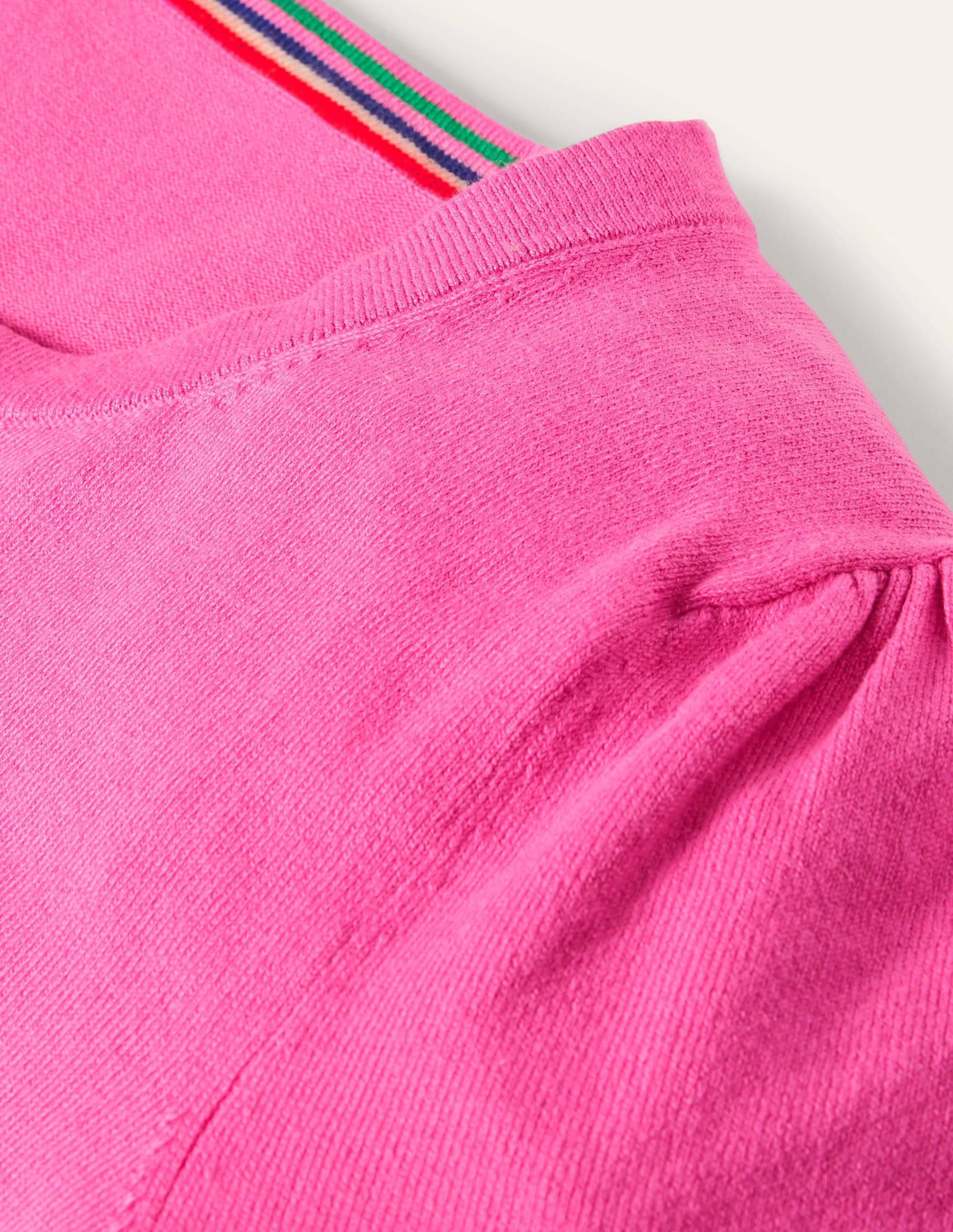 Cotton Crew Knitted Top-Candy Pink - Image 6