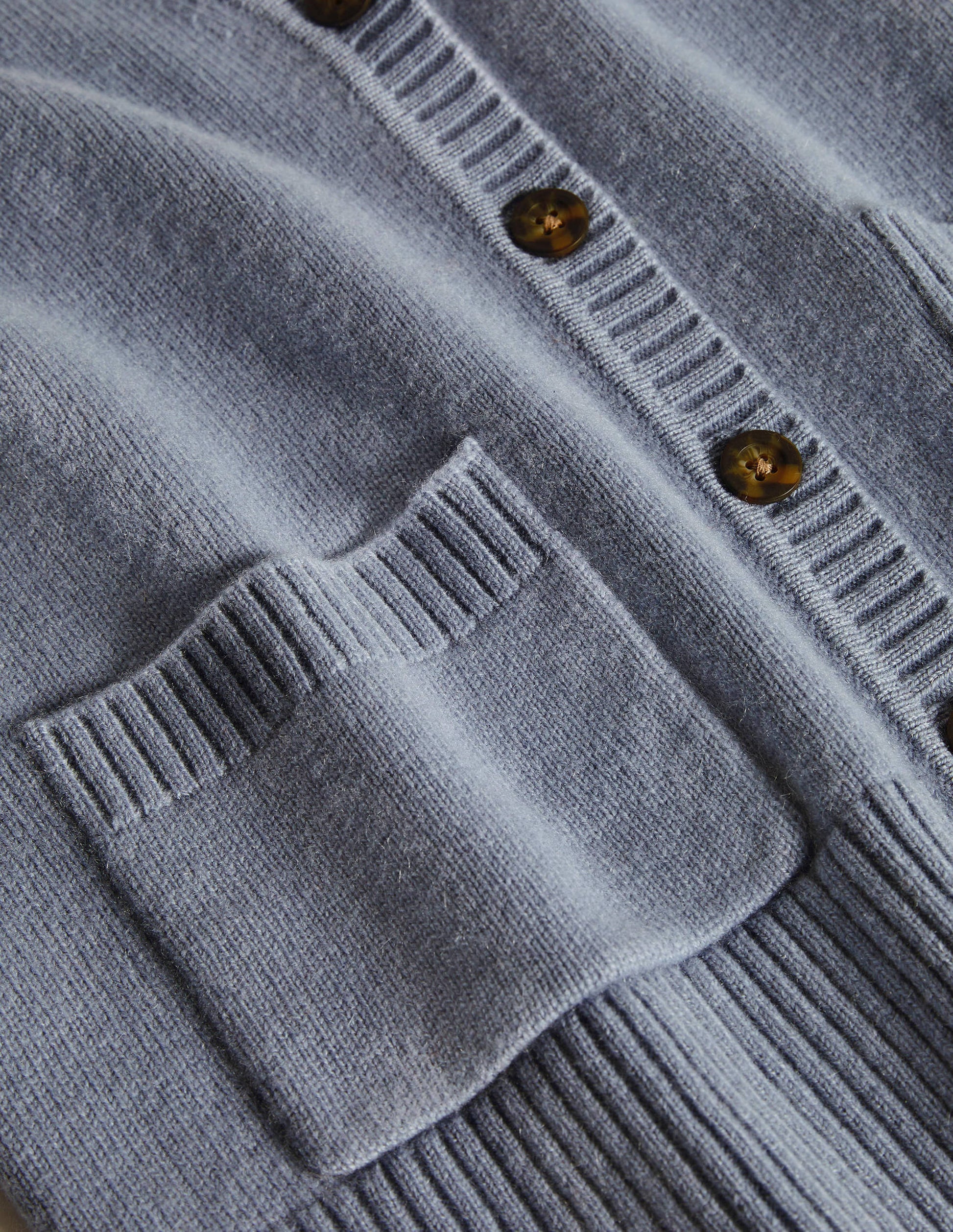 Cashmere Cuff Detail Cardigan-Lapis Light Blue-6