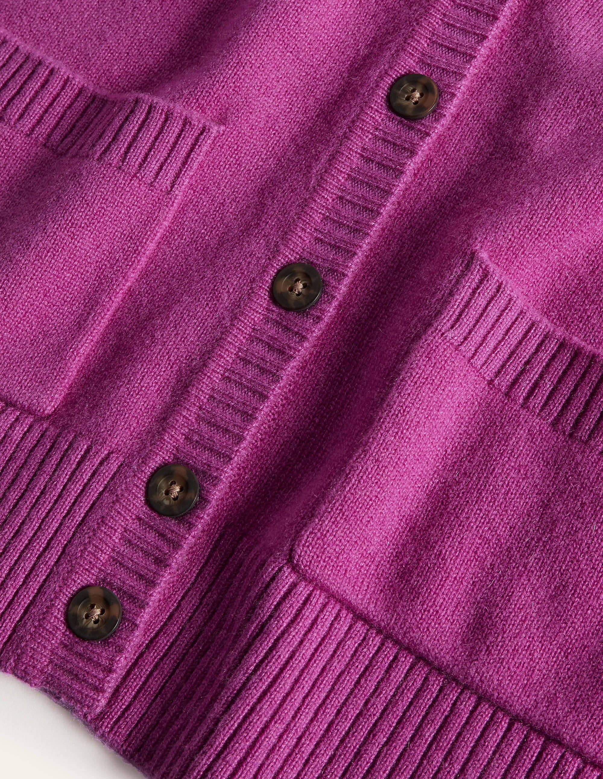 Cashmere Cuff Detail Cardigan-Regal Purple - Image 6