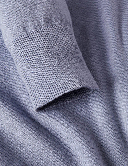 Cotton V-Neck Jumper-River-6