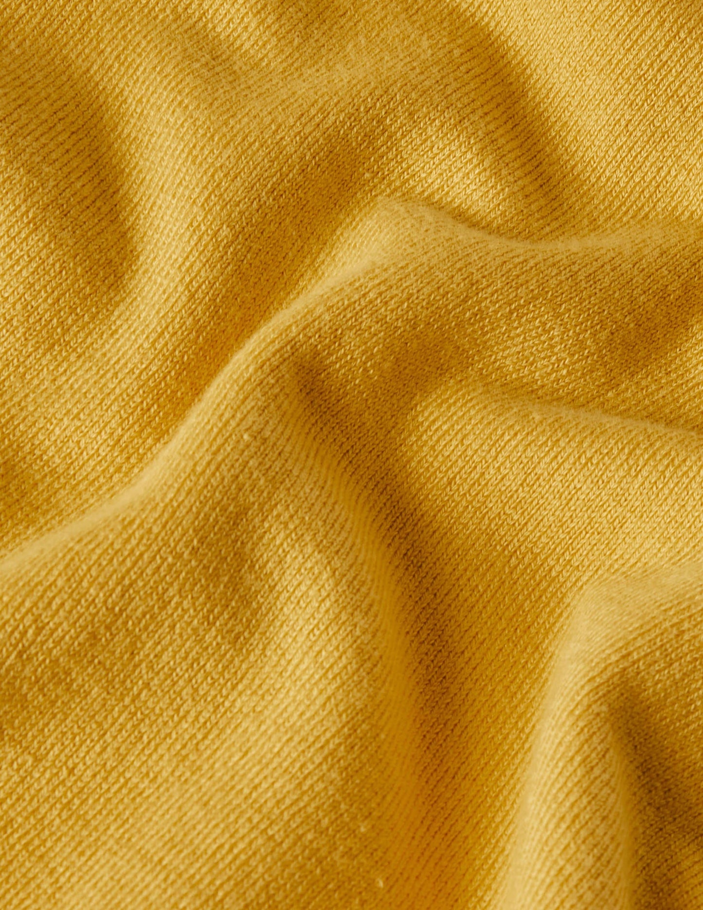 Cotton V-Neck Jumper-Honey Gold