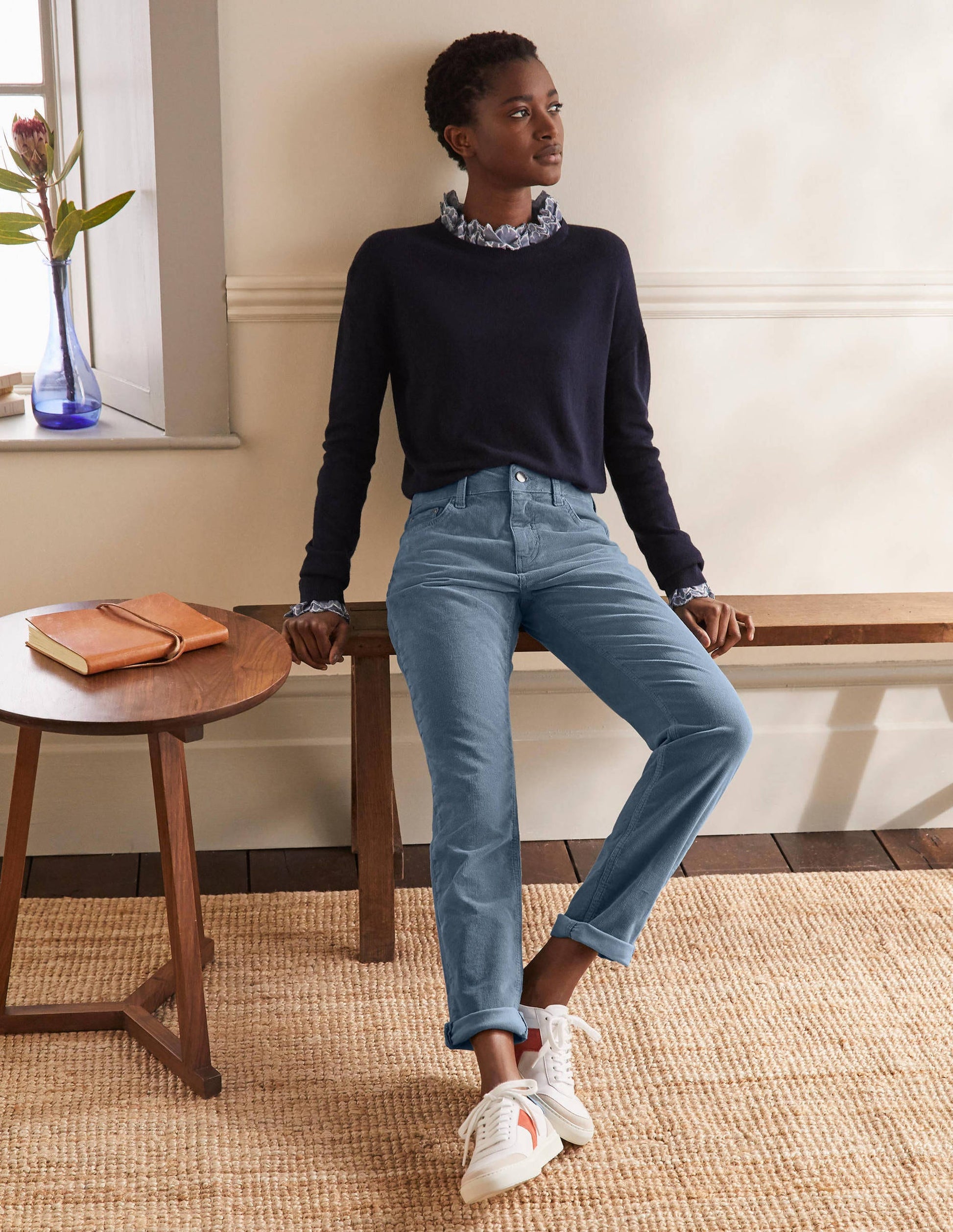 Cord Girlfriend Jeans-Airforce-1