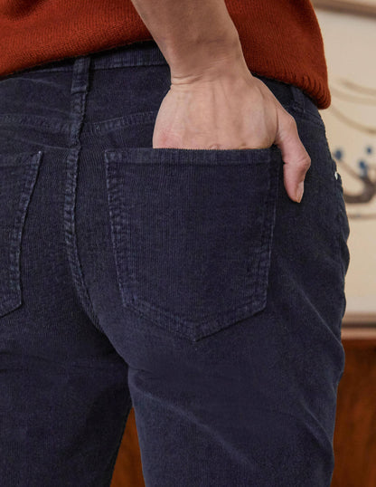 Cord Girlfriend Jeans-Navy-4