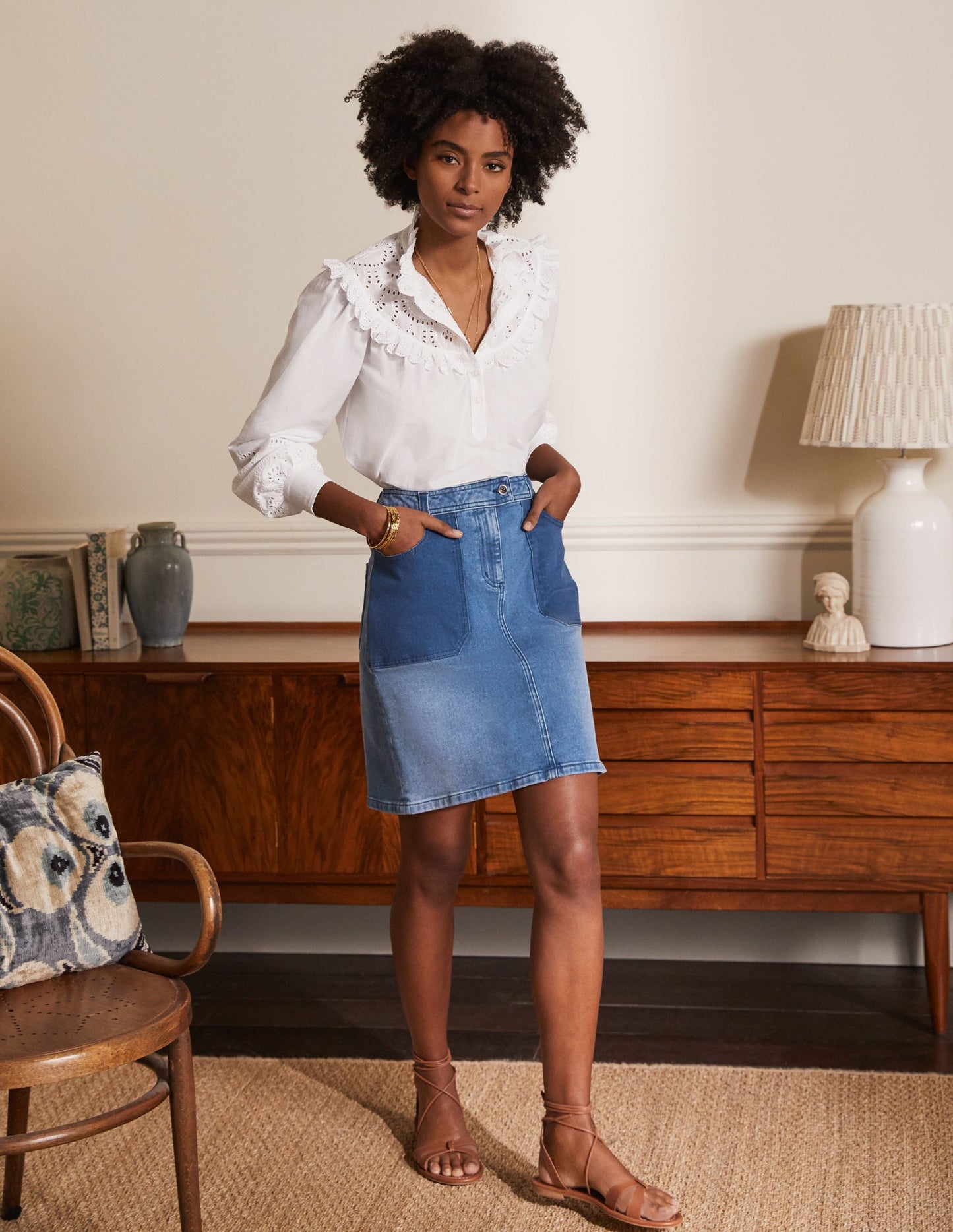 Cavendish Skirt-Light Vintage Contrast