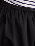 Cotton Sateen Skirt-Black