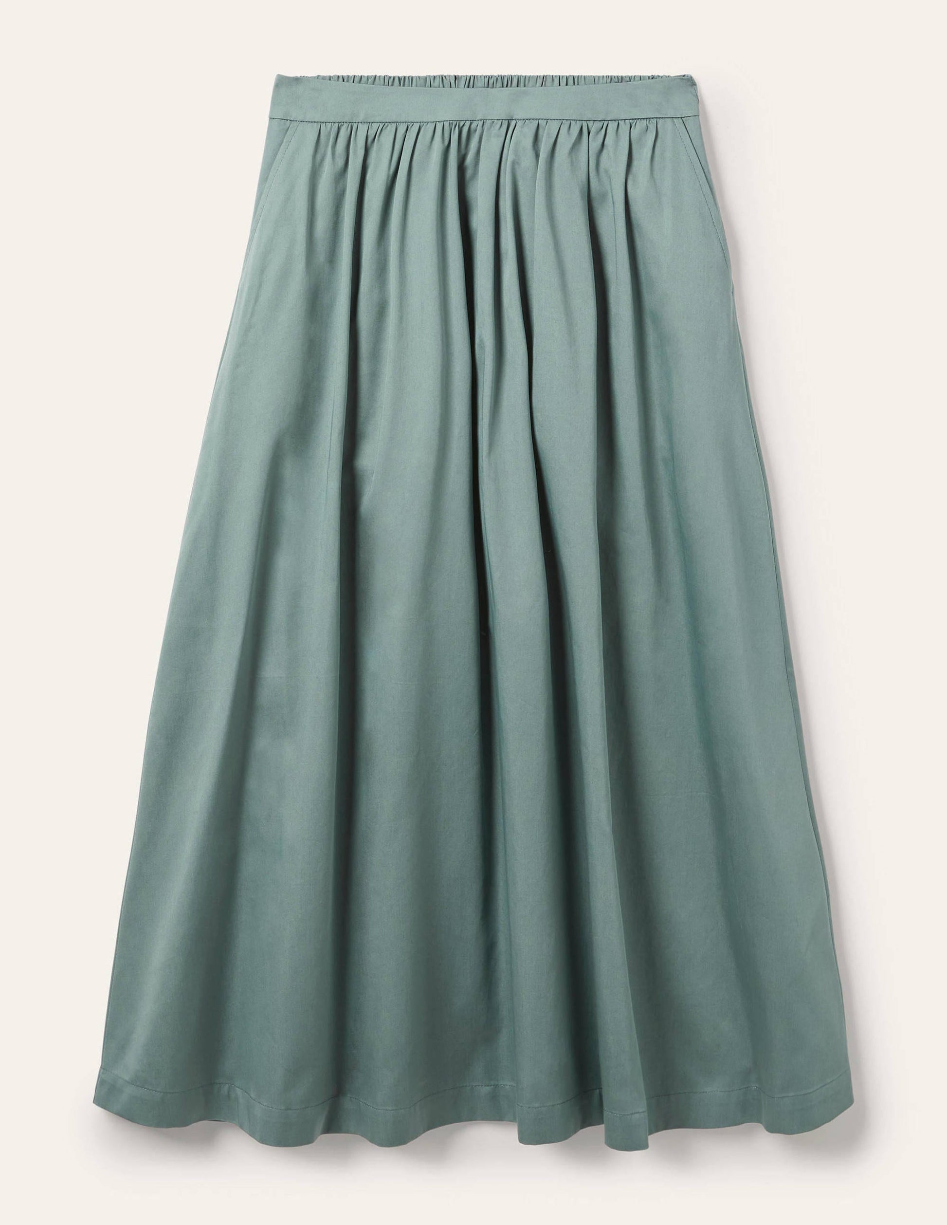 Cotton Sateen Skirt-Heath-5