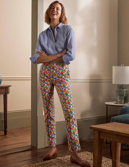 Richmond 7/8 Trouser-Cherry Red, Paintbox Ditsy-5