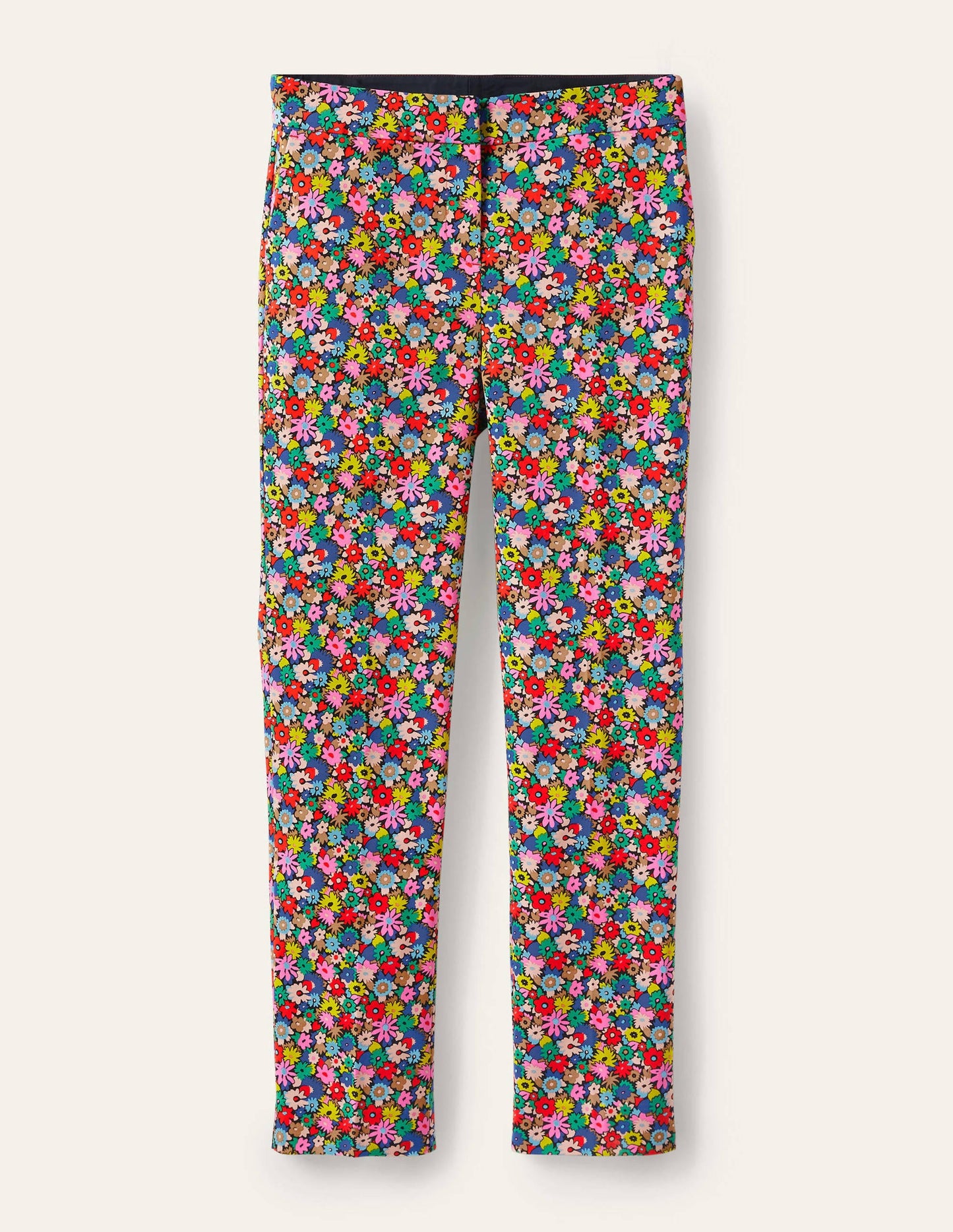 Richmond 7/8 Trouser-Cherry Red, Paintbox Ditsy