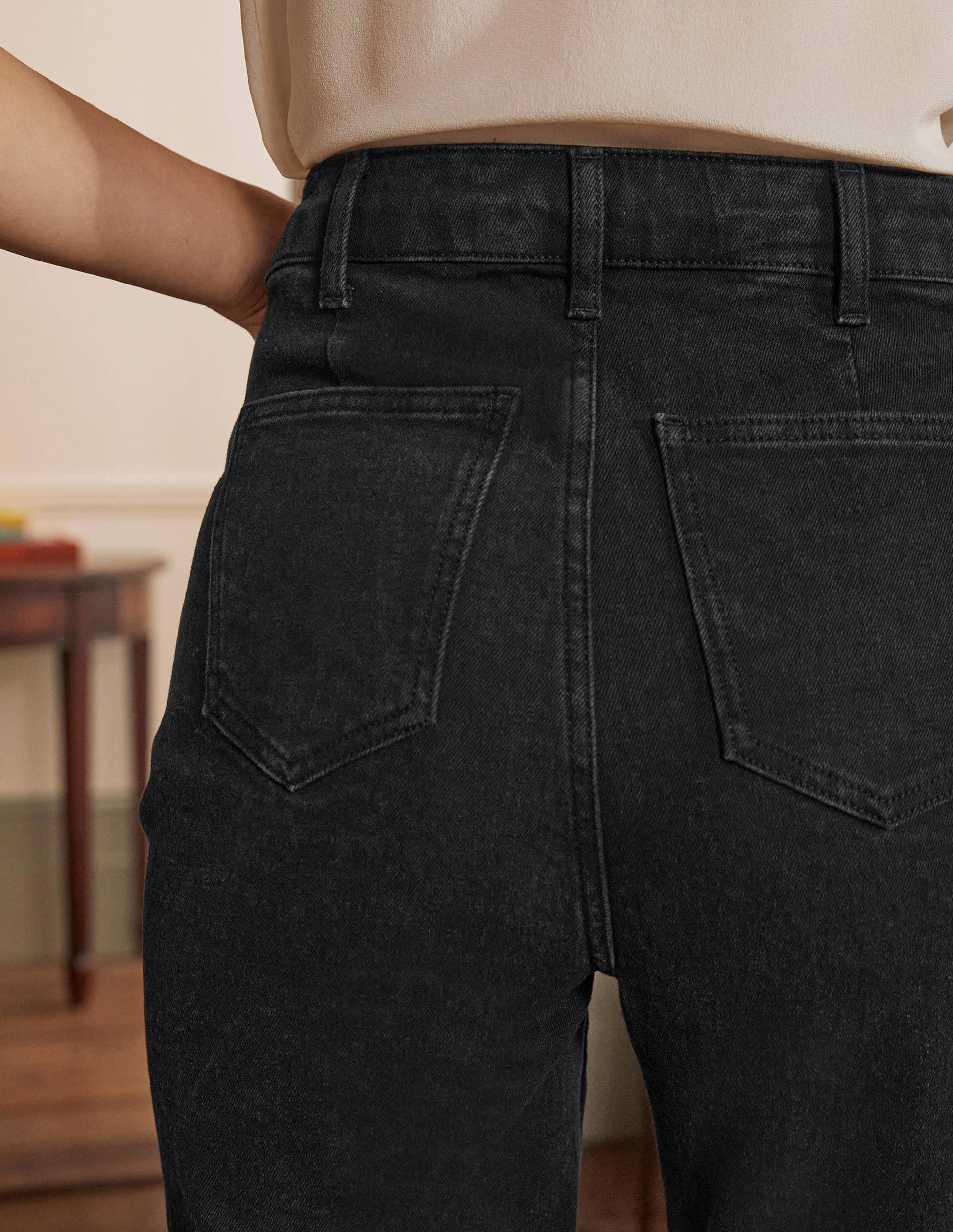 Barrel Leg Jeans-Washed Black-1