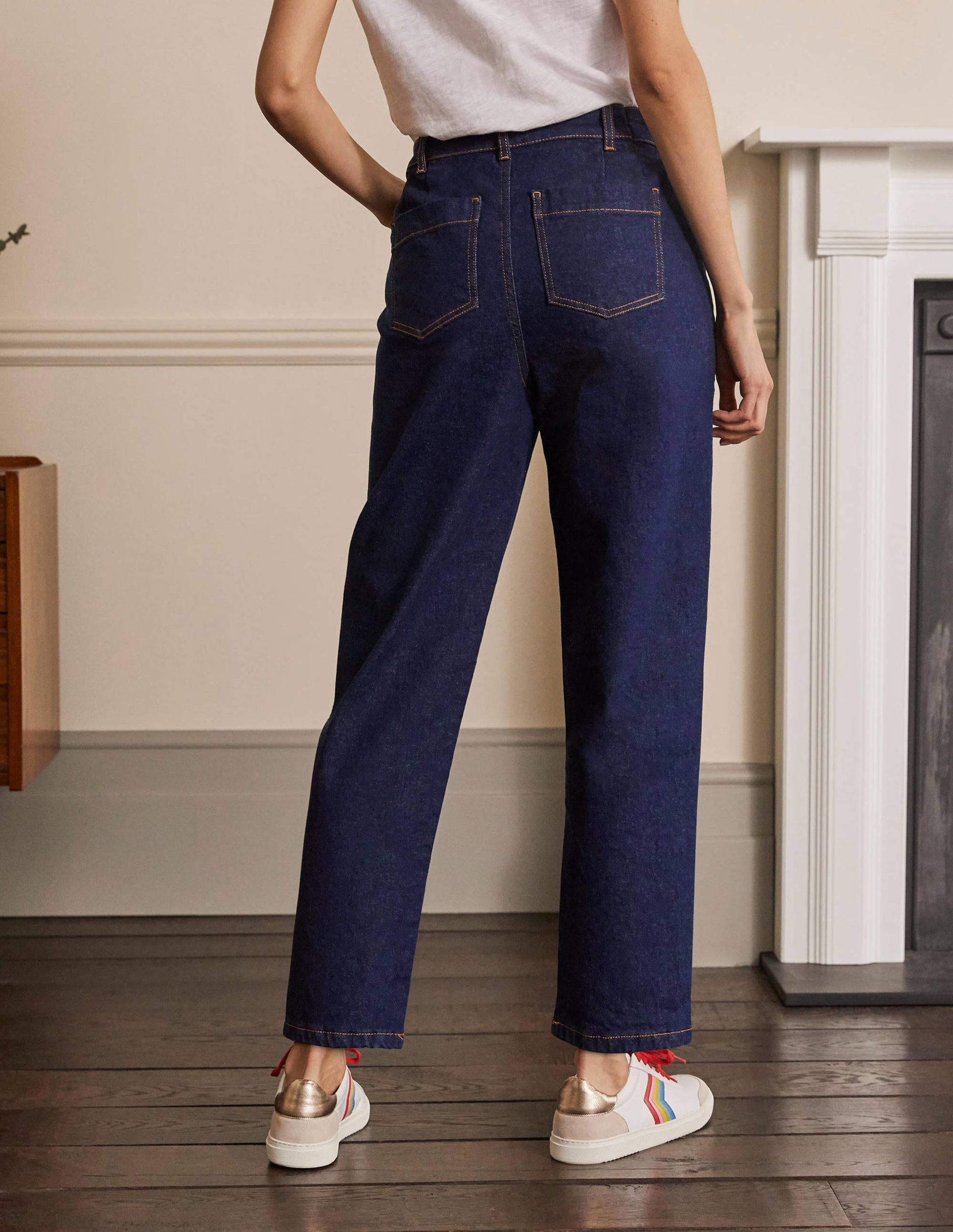 Barrel Leg Jeans-Indigo-2