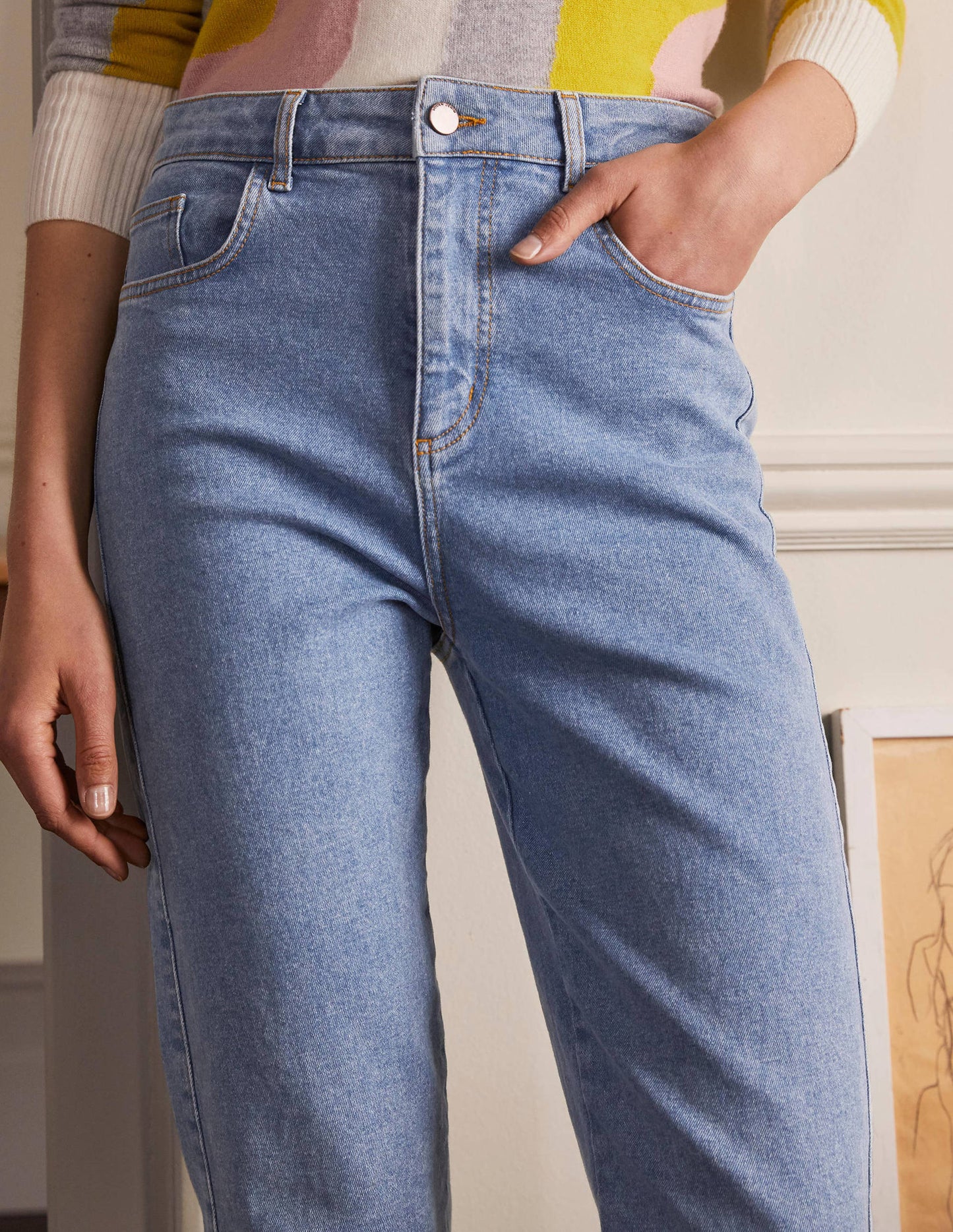 Barrel Leg Jeans-Light Vintage