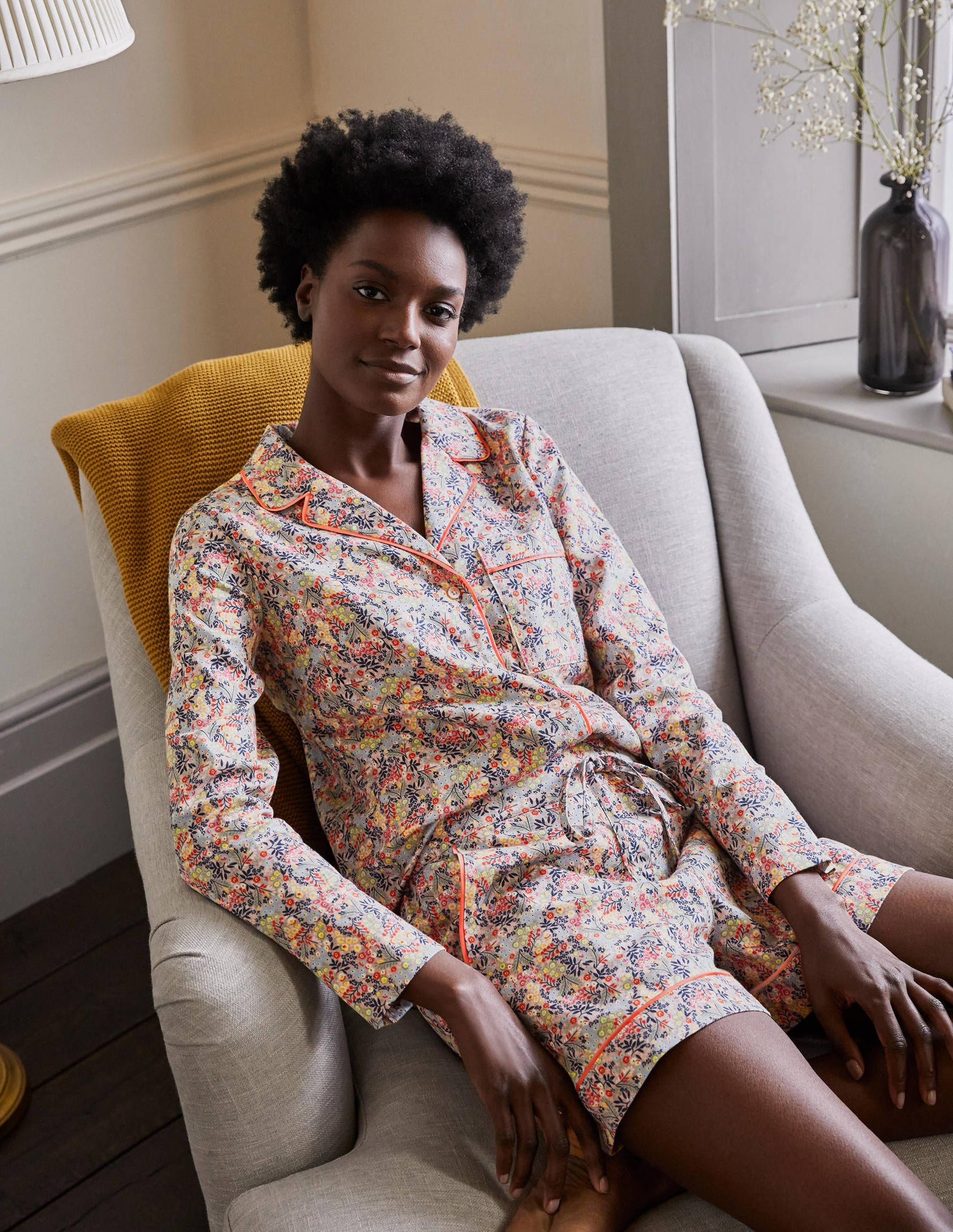 Easy Cotton Sleep Short-Milkshake, Enchanting Forest-4