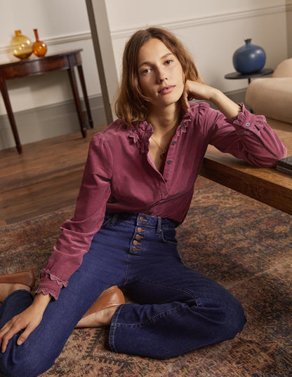 Eliza Broderie Shirt-Figgy Pudding-5